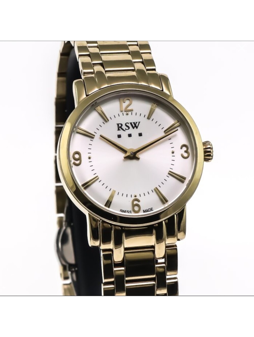 RSW Swiss Watch 33mm Quartz PVD Gold Stainless Steel 5ATM RSWL113-GG-1 Womens